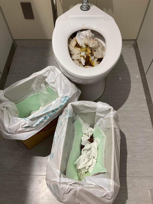 災害時のトイレ状況